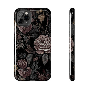 Dark Vintage Rose Tough Phone Case - Impact Resistant - Dipaliz - Mobile Cases