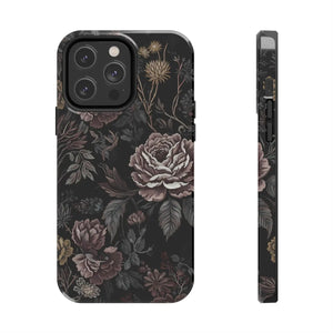 Dark Vintage Rose Tough Phone Case - Impact Resistant - Dipaliz - Mobile Cases