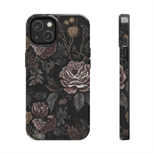 Dark Vintage Rose Tough Phone Case - Impact Resistant - Dipaliz - Mobile Cases