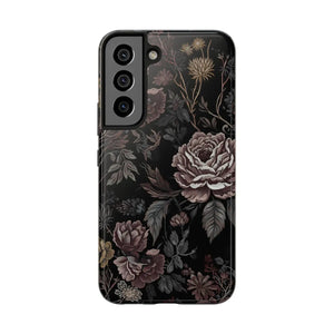 Dark Vintage Rose Tough Phone Case - Impact Resistant - Dipaliz - Mobile Cases