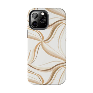Tough Phone Case - Neutral Abstract Swirl Design - Dipaliz