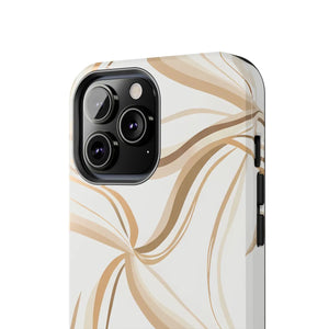 Tough Phone Case - Neutral Abstract Swirl Design - Dipaliz