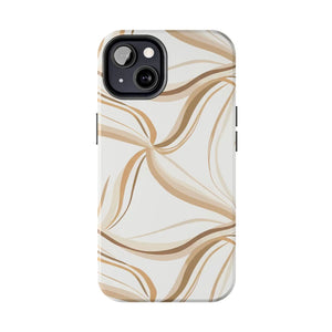 Tough Phone Case - Neutral Abstract Swirl Design - Dipaliz