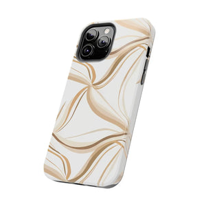 Tough Phone Case - Neutral Abstract Swirl Design - Dipaliz