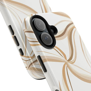 Tough Phone Case - Neutral Abstract Swirl Design - Dipaliz