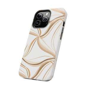 Tough Phone Case - Neutral Abstract Swirl Design - Dipaliz