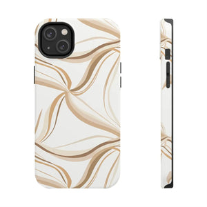 Tough Phone Case - Neutral Abstract Swirl Design - Dipaliz - Iphone 14 Plus