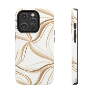 Tough Phone Case - Neutral Abstract Swirl Design - Dipaliz - Iphone 14 Pro
