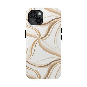 Tough Phone Case - Neutral Abstract Swirl Design - Dipaliz - Iphone 15
