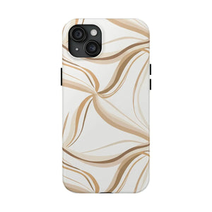 Tough Phone Case - Neutral Abstract Swirl Design - Dipaliz - Iphone 15 Plus