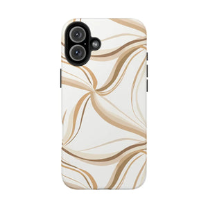 Tough Phone Case - Neutral Abstract Swirl Design - Dipaliz - Iphone 16 Plus