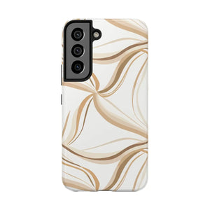 Tough Phone Case - Neutral Abstract Swirl Design - Dipaliz - Samsung Galaxy S22