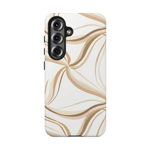 Tough Phone Case - Neutral Abstract Swirl Design - Dipaliz - Samsung Galaxy S25