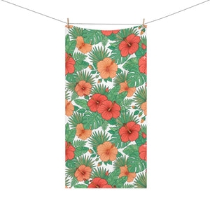 Tropical Hibiscus Floral Towel – Cotton - Dipaliz - Beach Towels