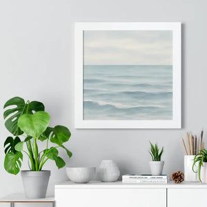 Tranquil Ocean Framed Coastal Wall Art - Serene Nautical Print - Dipaliz - Prints