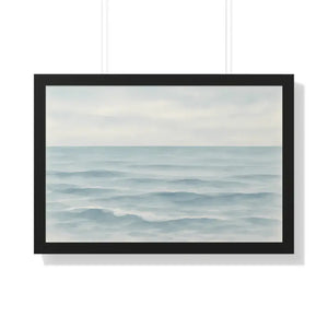 Tranquil Ocean Framed Coastal Wall Art - Serene Nautical Print - Dipaliz - 30’’ x 20’’ / Black - Prints