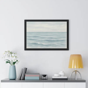 Tranquil Ocean Framed Coastal Wall Art - Serene Nautical Print - Dipaliz - Prints