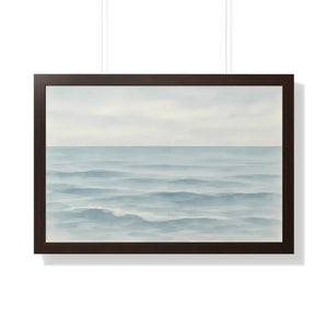 Tranquil Ocean Framed Coastal Wall Art - Serene Nautical Print - Dipaliz - 30’’ x 20’’ / Walnut - Prints