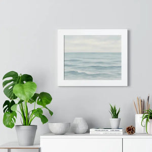 Tranquil Ocean Framed Coastal Wall Art - Serene Nautical Print - Dipaliz - Prints