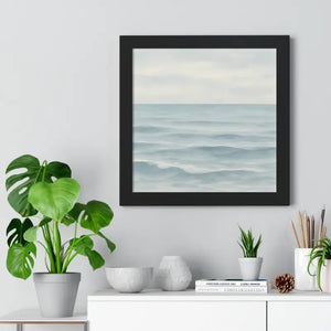 Tranquil Ocean Framed Coastal Wall Art - Serene Nautical Print - Dipaliz - Prints