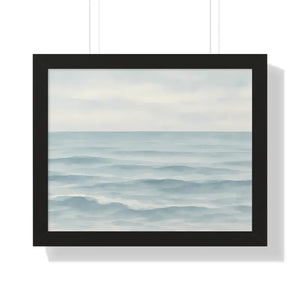 Tranquil Ocean Framed Coastal Wall Art - Serene Nautical Print - Dipaliz - 20’’ x 16’’ / Black - Prints