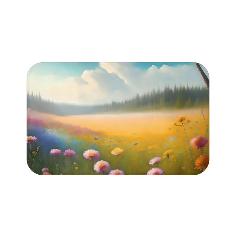 Transform your Bathroom: Luxurious Blooming Meadow Bath Mat - 34’’ × 21’’ Home Decor