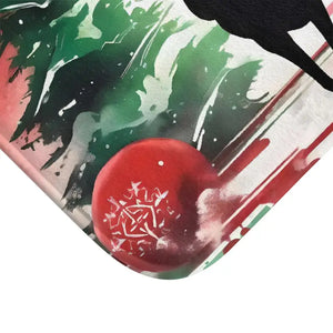 Bath Mat - Festive Reindeer Christmas Design - Dipaliz - Mats & Rugs