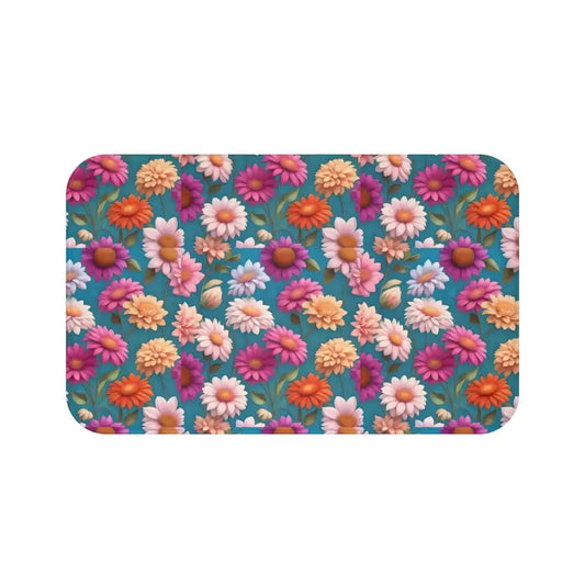 Step Into Luxury with our Floral Bath Mat Oasis - 34’’ × 21’’ Home Decor