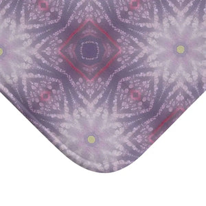Home Decor - Purple Geometric Bath Mat - Elegant Comfort Style - Dipaliz