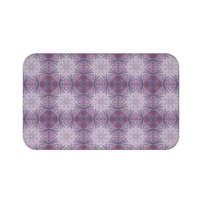 Transform your Bathroom with a Purple Geometric Bath Mat - Home Decor