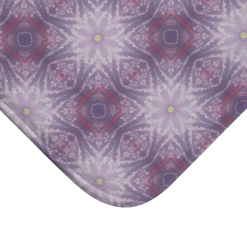 Transform your Bathroom with a Purple Geometric Bath Mat - Home Decor