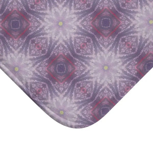 Home Decor - Purple Geometric Bath Mat - Elegant Comfort Style - Dipaliz