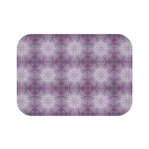 Home Decor - Purple Geometric Bath Mat - Elegant Comfort Style - Dipaliz