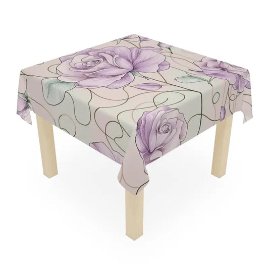 Transform your Dining with the Elegant Pink Rose Tablecloth! - one Size / White Home Decor