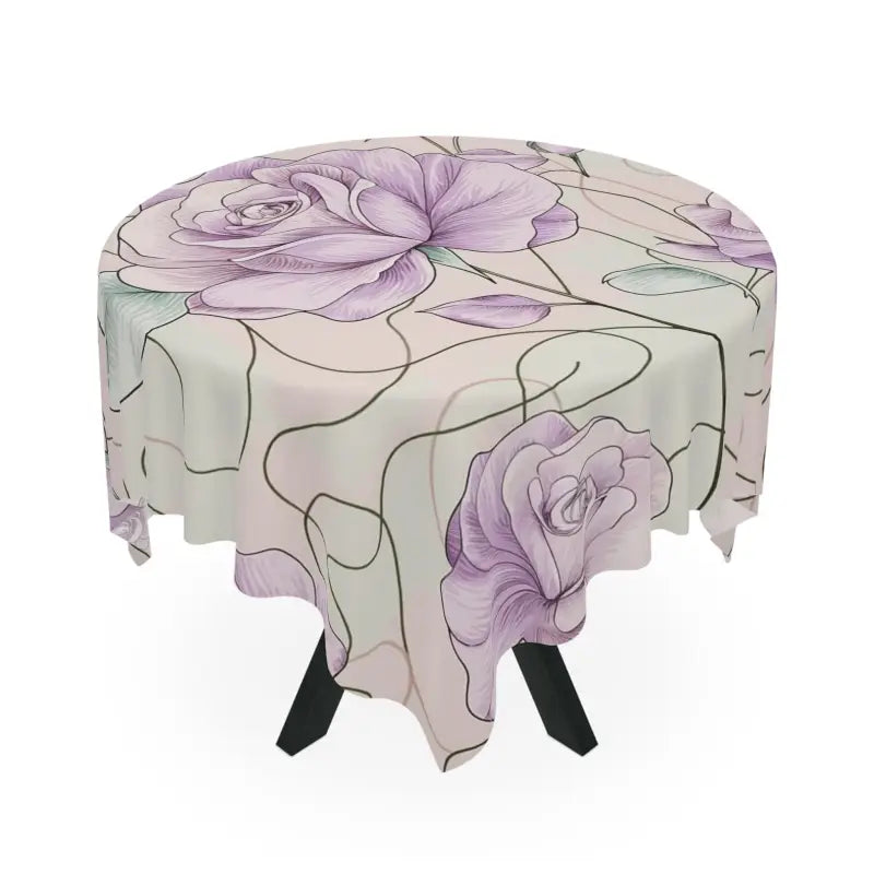 Transform your Dining with the Elegant Pink Rose Tablecloth! - one Size / White Home Decor