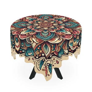 Geometric Oasis Tablecloth - Elegant Home Decor - Dipaliz - one Size / White - Tablecloths