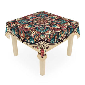 Geometric Oasis Tablecloth - Elegant Home Decor - Dipaliz - one Size / White - Tablecloths