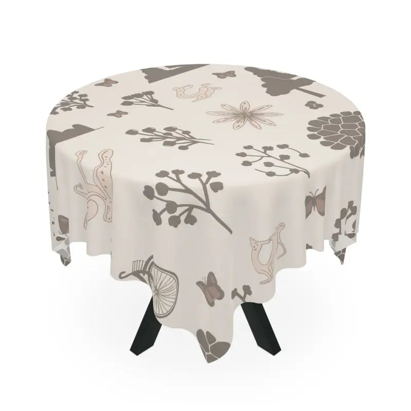 Transform your Dining with Natures Beauty Tablecloth - one Size / White Home Decor