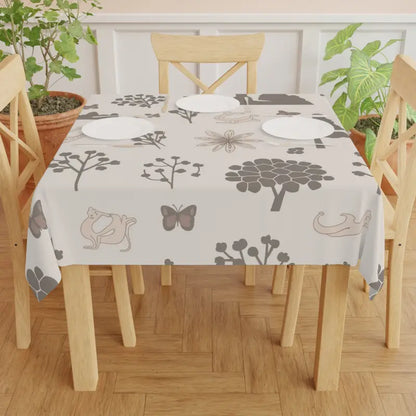 Transform your Dining with Natures Beauty Tablecloth - one Size / White Home Decor