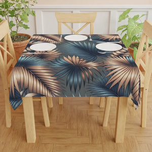 Palm Leaves Tablecloth Tropical Dining Decor - Dipaliz - one Size / White - Tablecloths