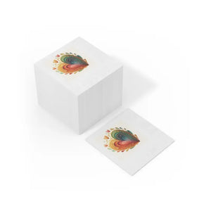 White Coined Napkins - Three Ply Chic Party Essential - Dipaliz - 4.8’’ x / 100 Pcs - Paper