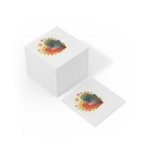 White Coined Napkins - Three Ply Chic Party Essential - Dipaliz - 6.5’’ x / 100 Pcs - Paper