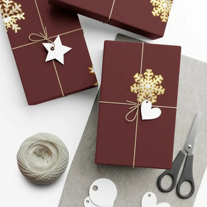 Snowflake Splendor Gift Wrap: Luxe Paper for Showstopper Presents - 30’’ x 144’’ / Matte Home Decor