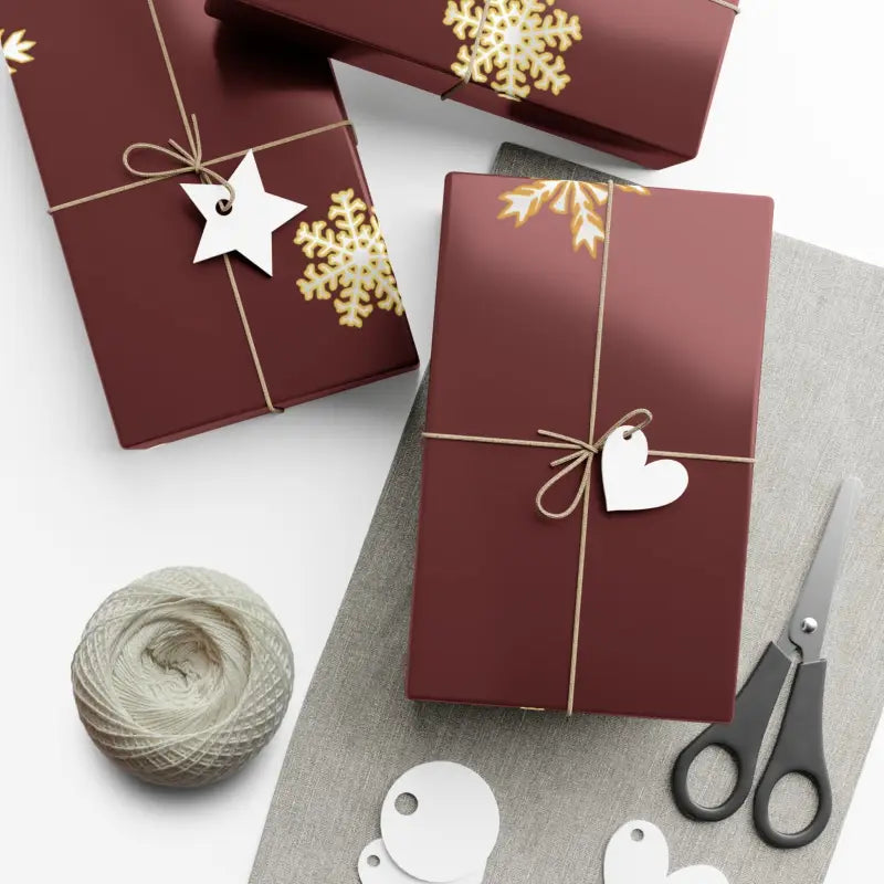 Snowflake Splendor Gift Wrap: Luxe Paper for Showstopper Presents - 30’’ x 20’’ / Satin Home Decor