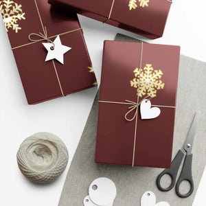 Gift Wrap Papers - Colorful Snowflakes Design - Dipaliz - 30’’ x 72’’ / Satin - Wrapping Paper