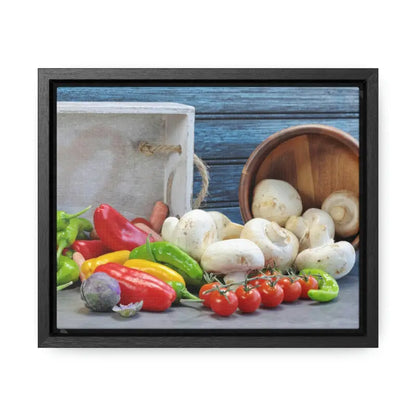 Colorful Fresh Veggies: Transform your Space with Vibrant Art - 10″ x 8″ / Black / Premium Gallery Wraps (1.25″) Canvas