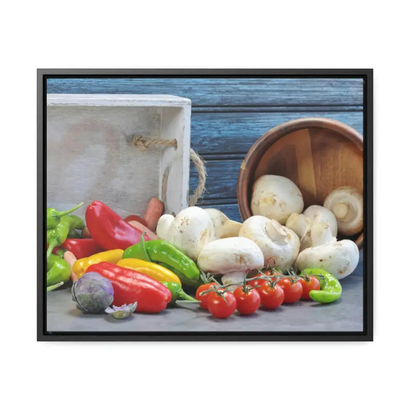 Colorful Fresh Veggies: Transform your Space with Vibrant Art - 20″ x 16″ / Black / Premium Gallery Wraps (1.25″) Canvas