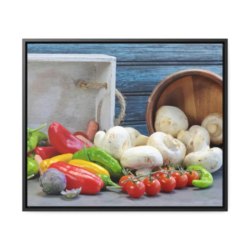 Colorful Fresh Veggies: Transform your Space with Vibrant Art - 24″ x 20″ / Black / Premium Gallery Wraps (1.25″) Canvas