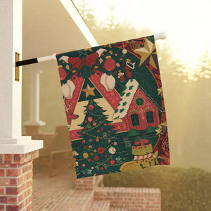 Festive Gingerbread House Banners - Magical Holiday Display - Dipaliz - 24.5’’ × 32’’ - Flags & Windsocks