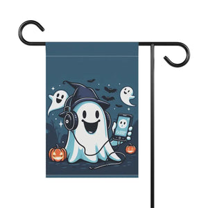 Ghost House Banner - Spooky Halloween Poly Poplin Canvas - Dipaliz - Flags & Windsocks